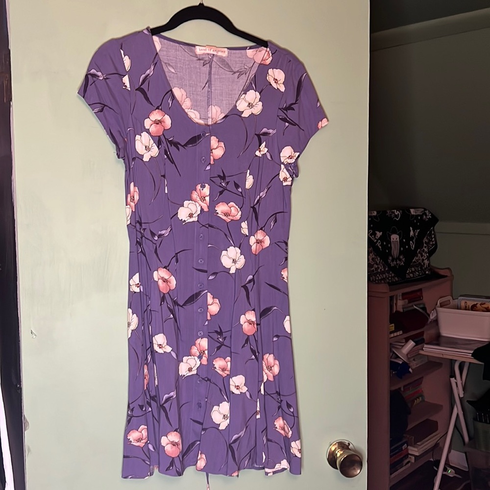 Band of Gypsies Purple Floral Dress